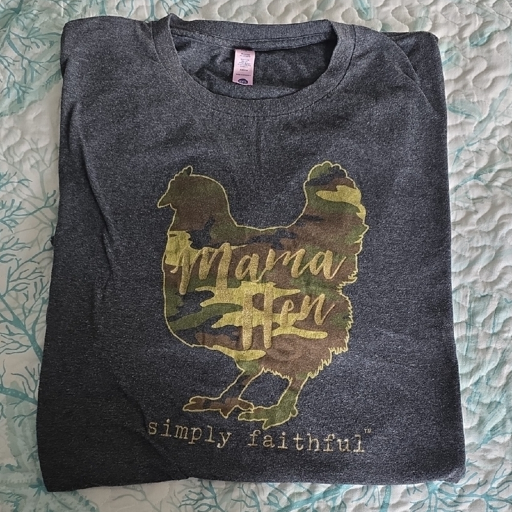 Gray XXL 'Mama Hen' Simply Faithful Sweatshirt